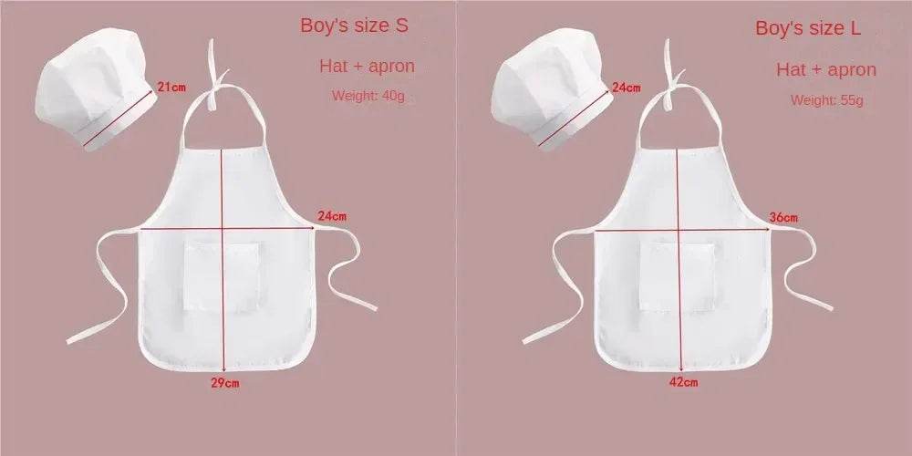 Baby Chef Apron Hat Outfit for Newborn Photography Prop Unisex Cook Costume for Boys and Girls - ToylandEU