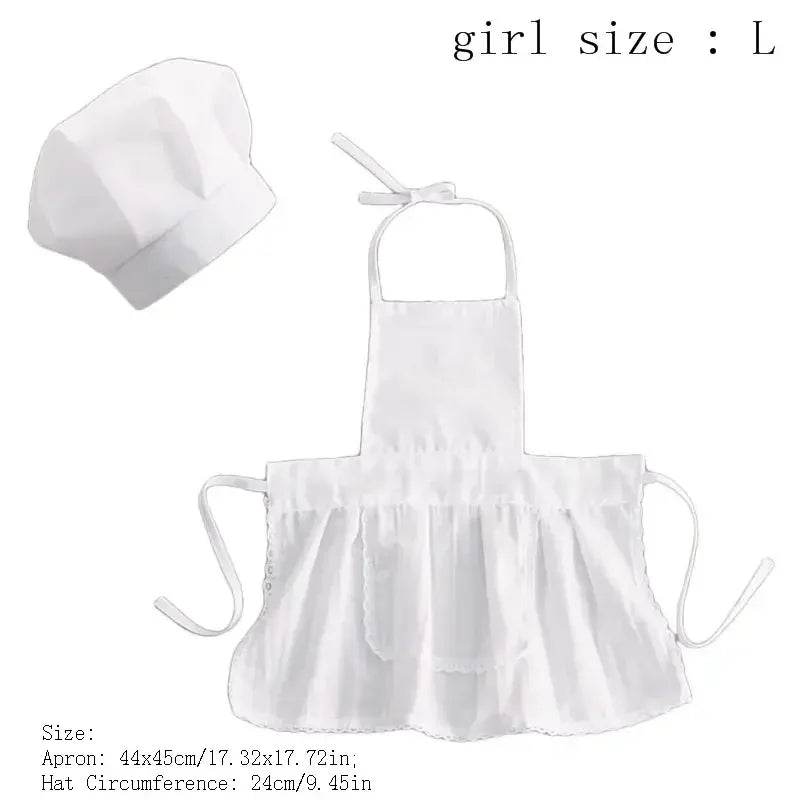 Baby Chef Apron Hat Outfit for Newborn Photography Prop Unisex Cook Costume for Boys and Girls - ToylandEU