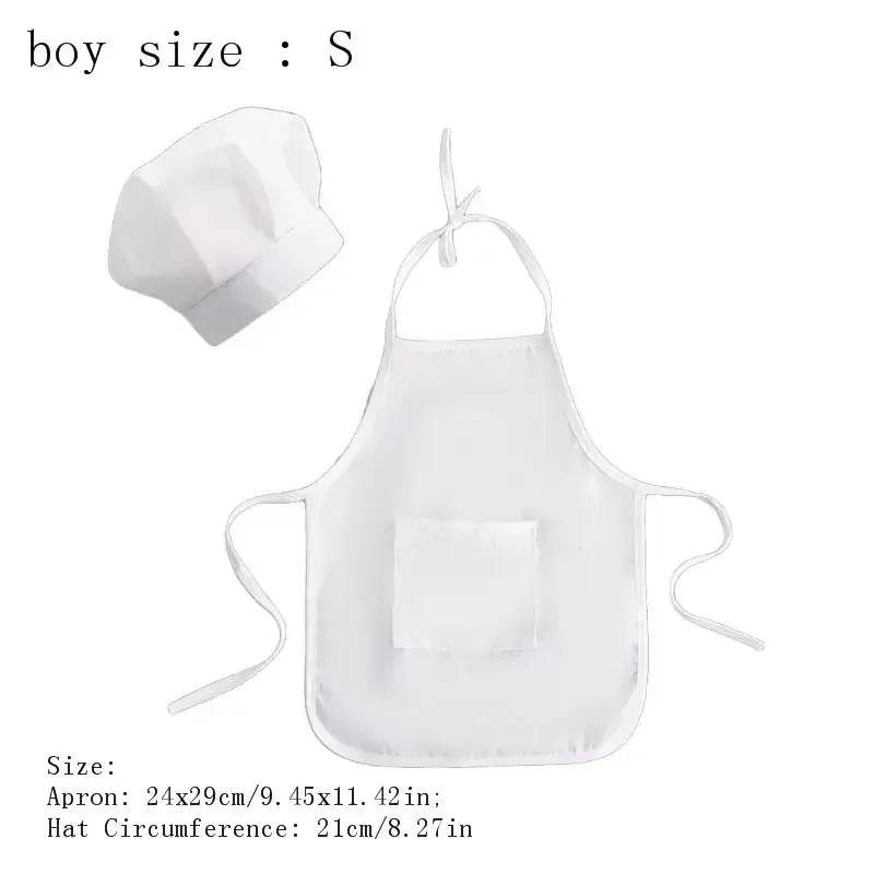 Baby Chef Apron Hat Outfit for Newborn Photography Prop Unisex Cook Costume for Boys and Girls - ToylandEU