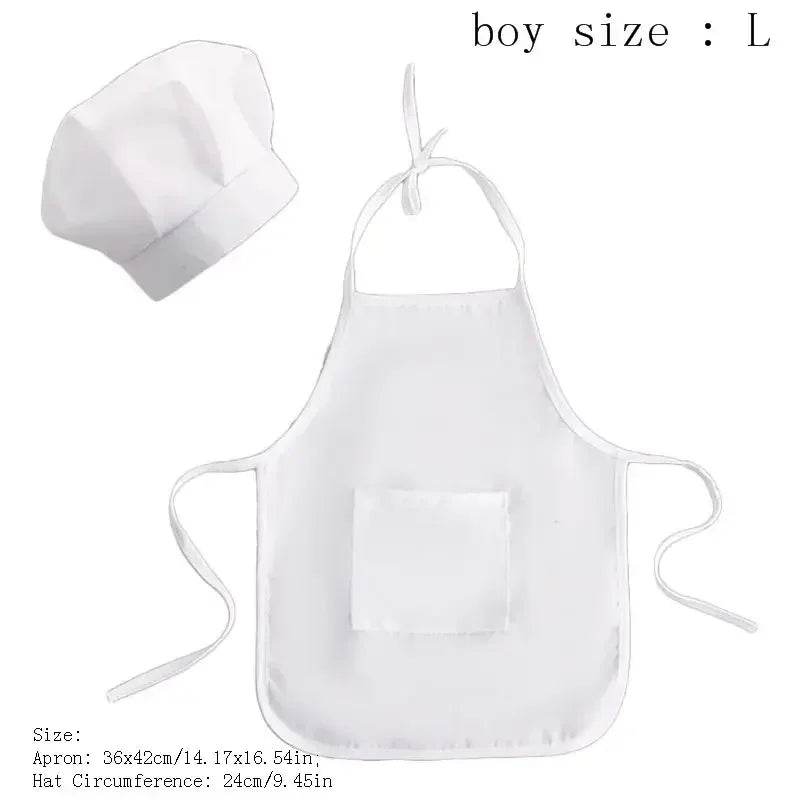 Baby Chef Apron Hat Outfit for Newborn Photography Prop Unisex Cook Costume for Boys and Girls - ToylandEU