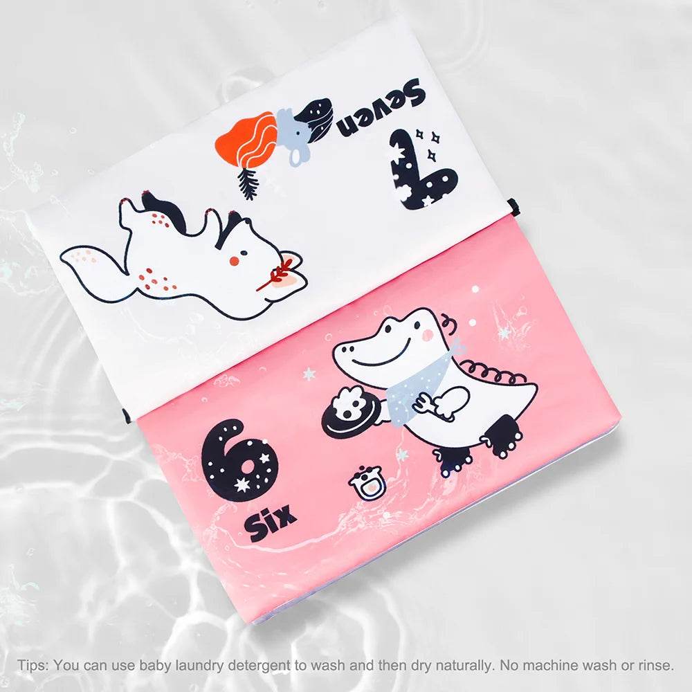 Baby Cloth Book with Distorting Mirror Soft Cartoon Parent Child Interactive Early Educational Montessori Toy for Children - ToylandEU