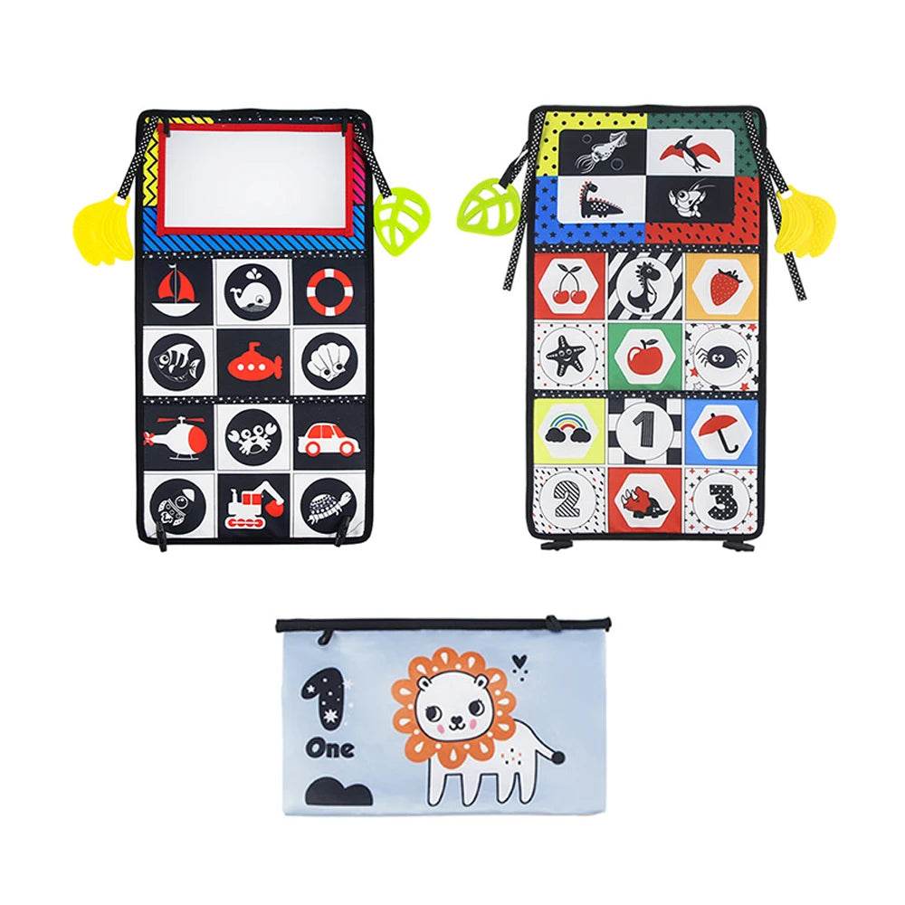 Baby Cloth Book with Distorting Mirror Soft Cartoon Parent Child Interactive Early Educational Montessori Toy for Children - ToylandEU