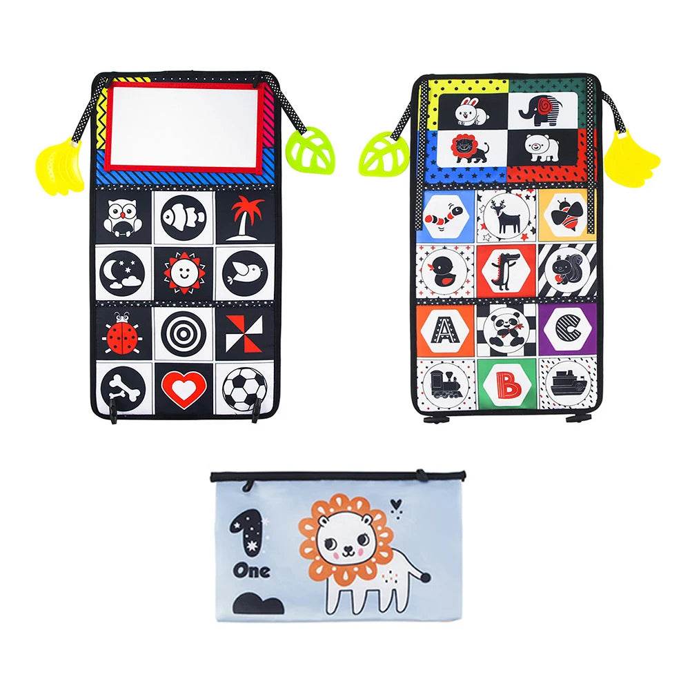 Baby Cloth Book with Distorting Mirror Soft Cartoon Parent-child Interactive Early Educational Montessori Toy for Children - ToylandEU