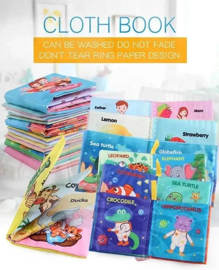  Baby Cloth Books Enlightenment Educational Toys Kids Fruits Animals Numbers Food Cognitive Book for Toddlers -  ToylandEU™