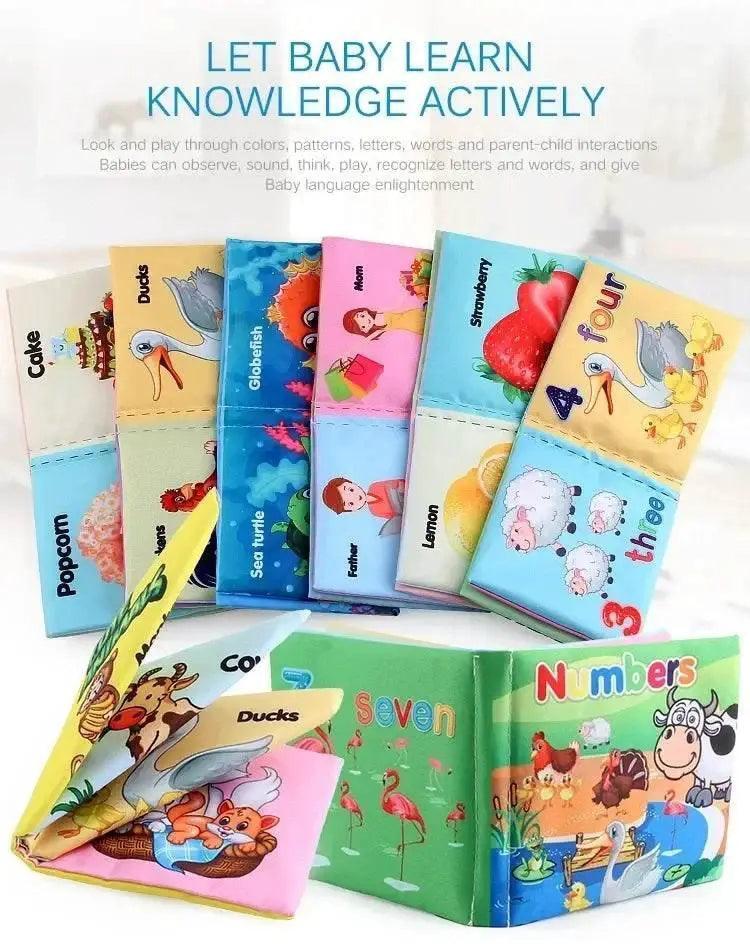  Baby Cloth Books Enlightenment Educational Toys Kids Fruits Animals Numbers Food Cognitive Book for Toddlers -  ToylandEU™