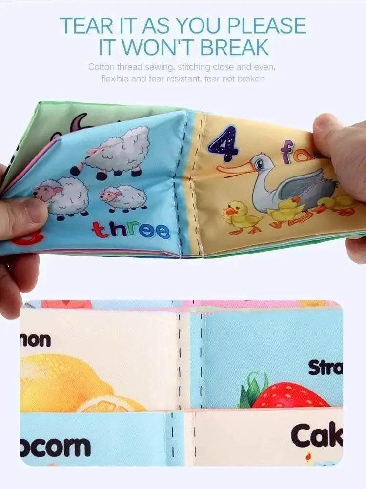  Baby Cloth Books Enlightenment Educational Toys Kids Fruits Animals Numbers Food Cognitive Book for Toddlers -  ToylandEU™
