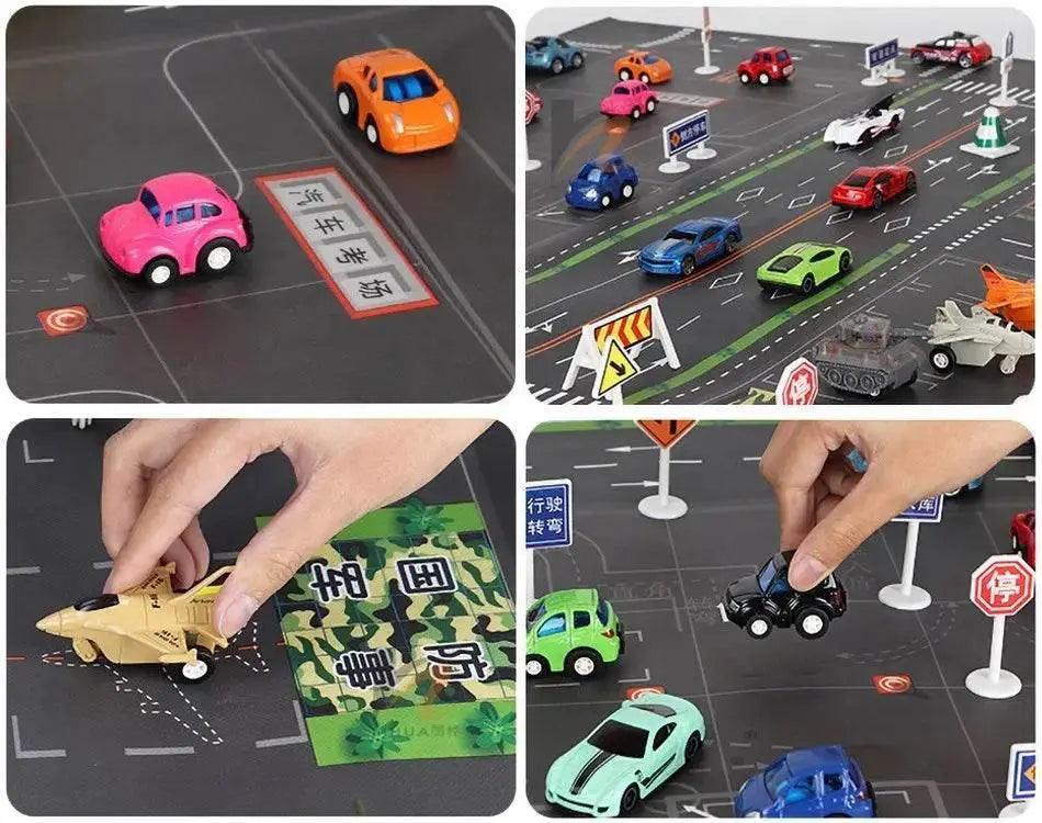  130*100cm Baby Crawling Mat for Children Cartoons Traffic Rug Indoor Toys City Road Carpet Kids Playmat -  ToylandEU™