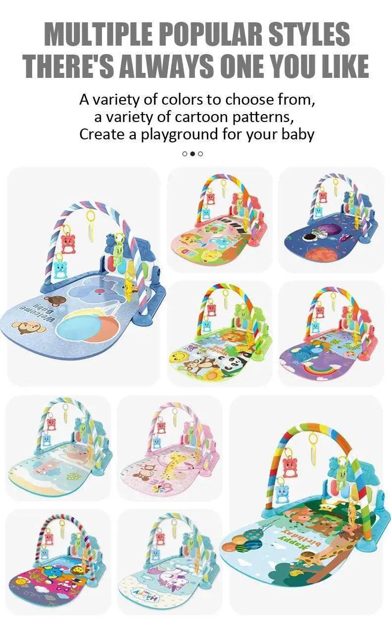  Baby Music Activity Gym Rug Play Mat Newborn Carpet Pedal Piano Keyboard Infant Fitness Rack Playmat Crawling Game Pad Toys Gift -  ToylandEU™