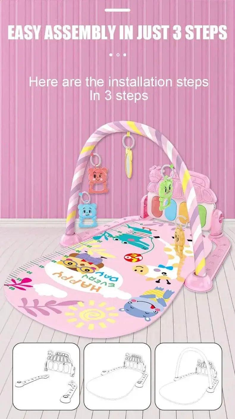  Baby Music Activity Gym Rug Play Mat Newborn Carpet Pedal Piano Keyboard Infant Fitness Rack Playmat Crawling Game Pad Toys Gift -  ToylandEU™