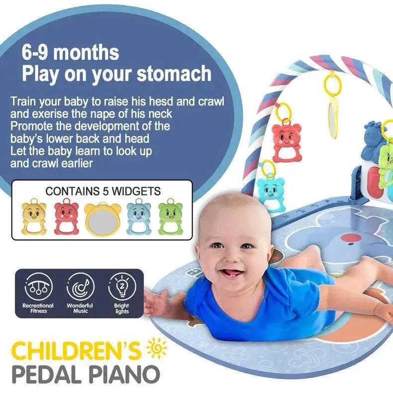  Baby Music Activity Gym Rug Play Mat Newborn Carpet Pedal Piano Keyboard Infant Fitness Rack Playmat Crawling Game Pad Toys Gift -  ToylandEU™