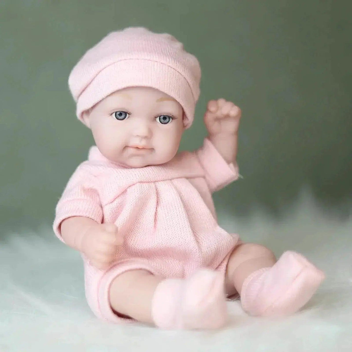  11Inches Realistic Simulation Newborn Baby Dolls with Pink Hat and Clothes for Girl's Birthday Gift -  ToylandEU™