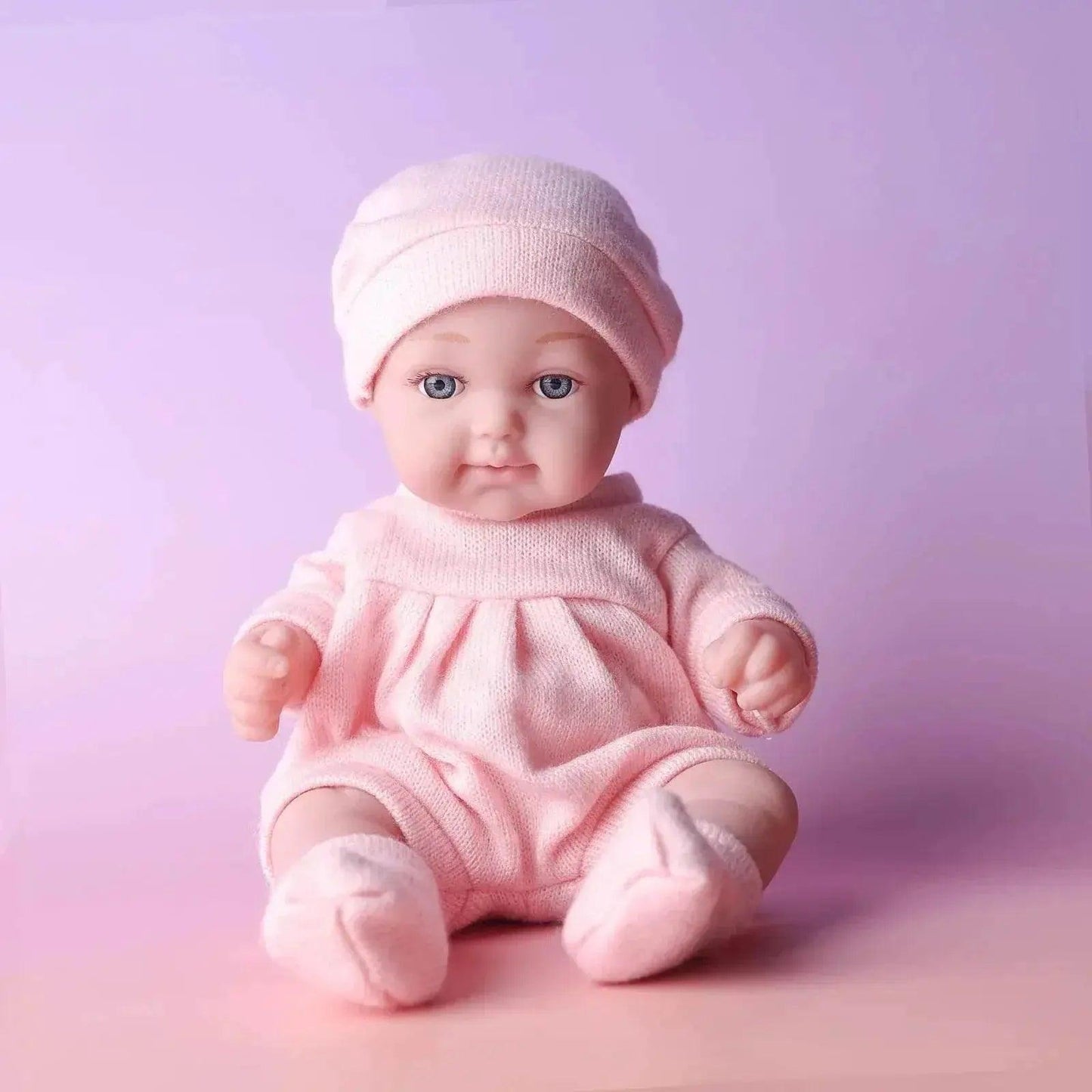  11Inches Realistic Simulation Newborn Baby Dolls with Pink Hat and Clothes for Girl's Birthday Gift -  ToylandEU™