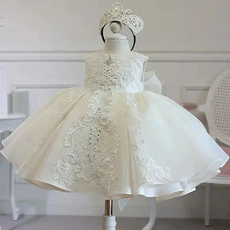  Baby Dress Lace Bow Tutu For Christening | PLBBFZCN -  ToylandEU™