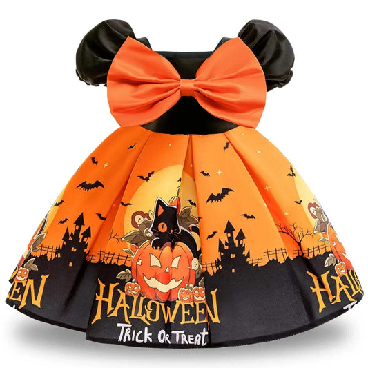  Baby Girl Halloween Costume Ghost Pumpkin Knee Length -  ToylandEU™