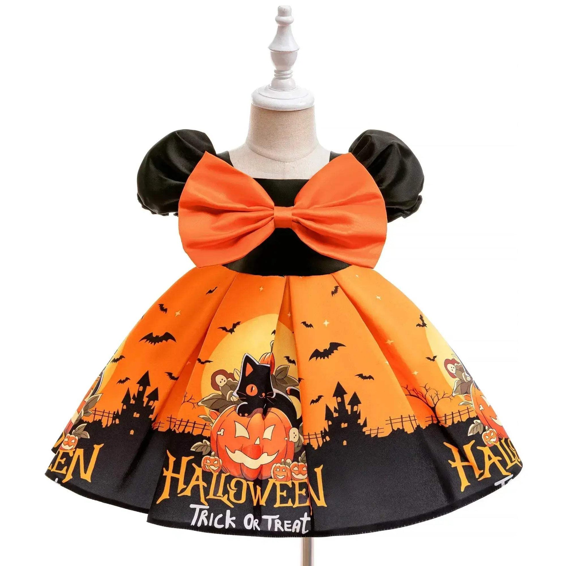  Baby Girl Halloween Costume Ghost Pumpkin Knee Length -  ToylandEU™
