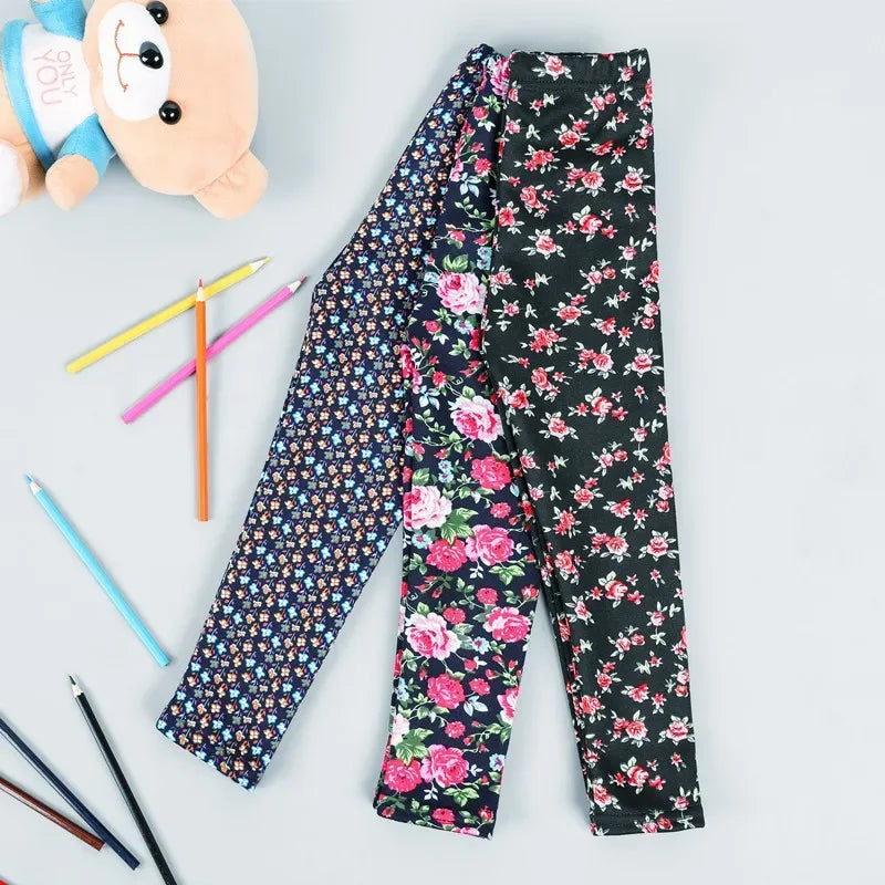 Baby Girl Leggings Warm Velvet Thermal Pants For Winter - ToylandEU