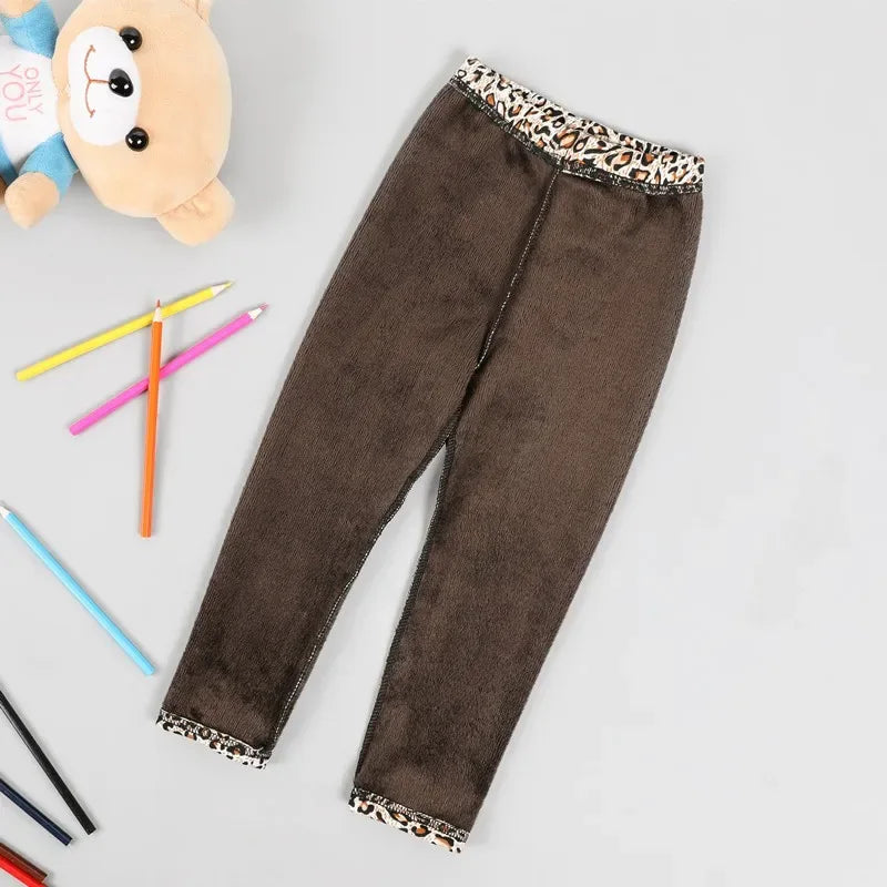 Baby Girl Leggings Warm Velvet Thermal Pants For Winter - ToylandEU