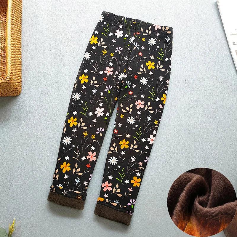 Baby Girl Leggings Warm Velvet Thermal Pants For Winter - ToylandEU