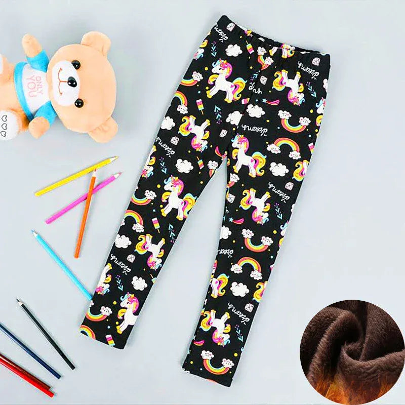 Baby Girl Leggings Warm Velvet Thermal Pants For Winter - ToylandEU
