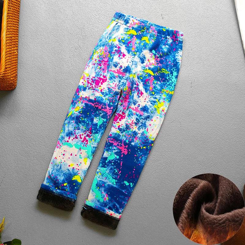 Baby Girl Leggings Warm Velvet Thermal Pants For Winter - ToylandEU