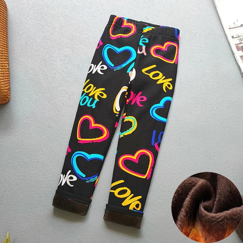 Baby Girl Leggings Warm Velvet Thermal Pants For Winter - ToylandEU