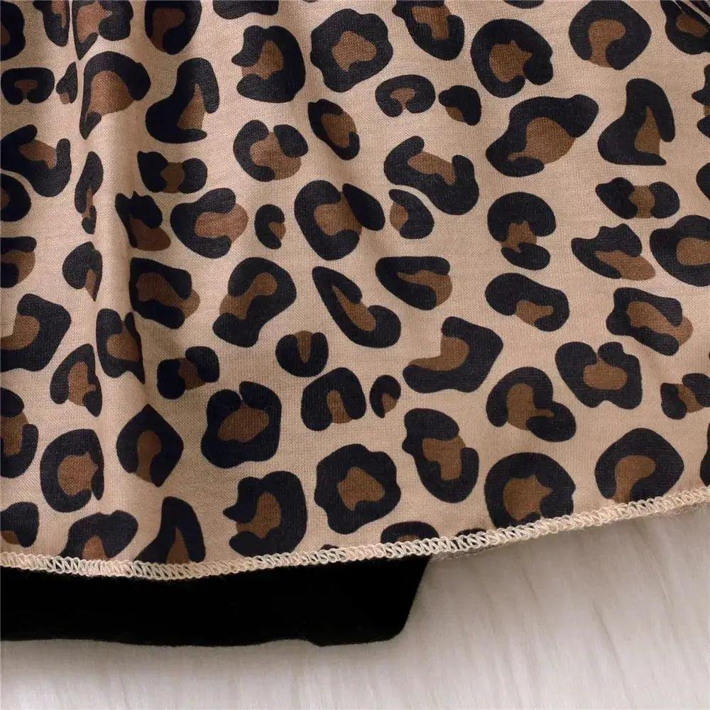  Baby Girl Leopard Print Dress Long Sleeve Bow -  ToylandEU™