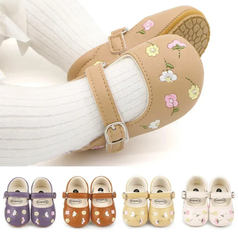 Baby Girl Mary Jane Flats PU Leather Non Slip Sole - ToylandEU