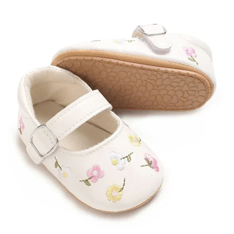 Baby Girl Mary Jane Flats PU Leather Non Slip Sole - ToylandEU