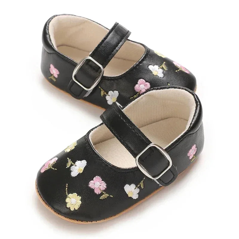 Baby Girl Mary Jane Flats PU Leather Non Slip Sole - ToylandEU
