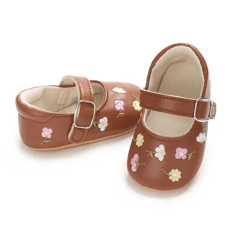 Baby Girl Mary Jane Flats PU Leather Non Slip Sole - ToylandEU