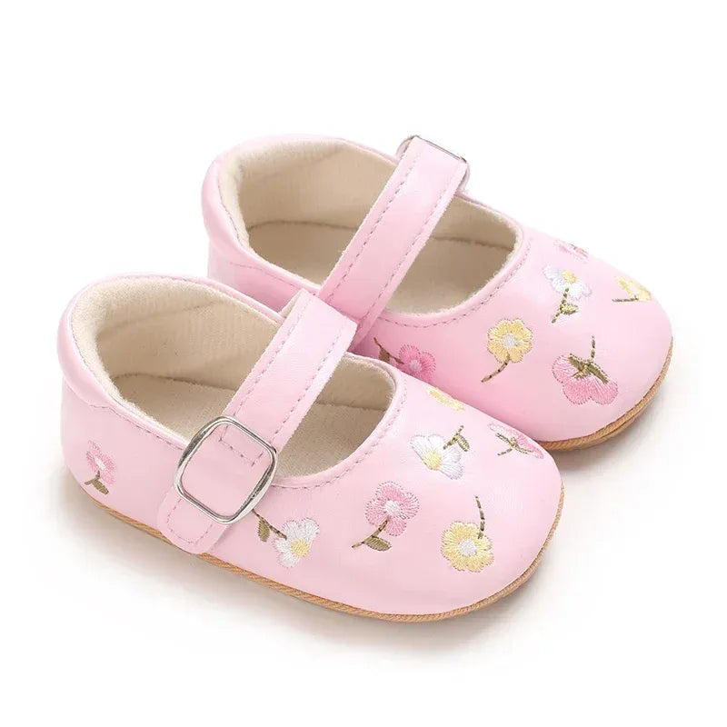 Baby Girl Mary Jane Flats PU Leather Non Slip Sole - ToylandEU