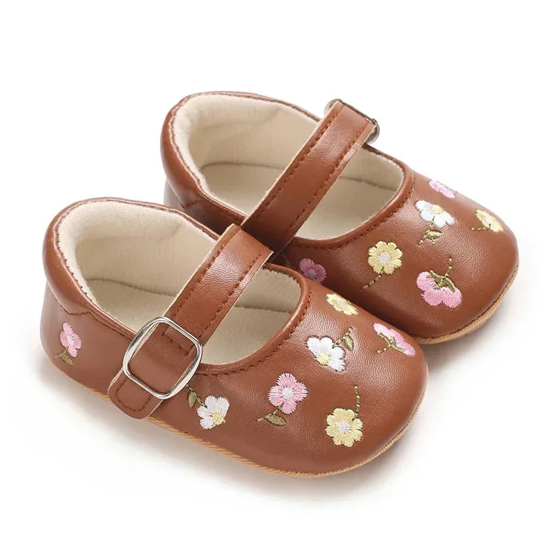 Baby Girl Mary Jane Flats PU Leather Non Slip Sole - ToylandEU