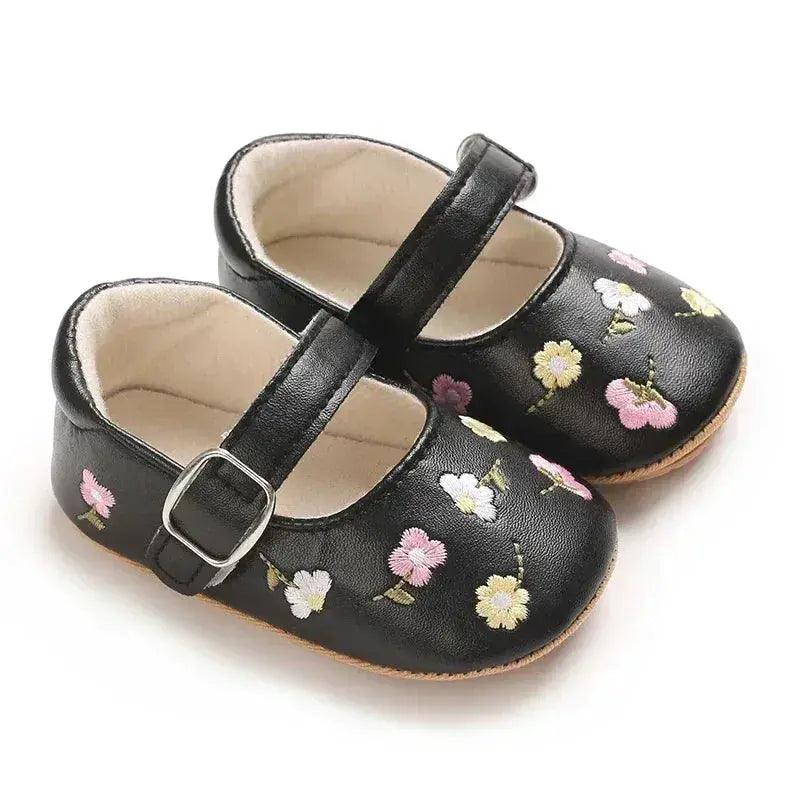  Baby Girl Mary Jane Flats Soft PU Leather Non Slip Sole -  ToylandEU™