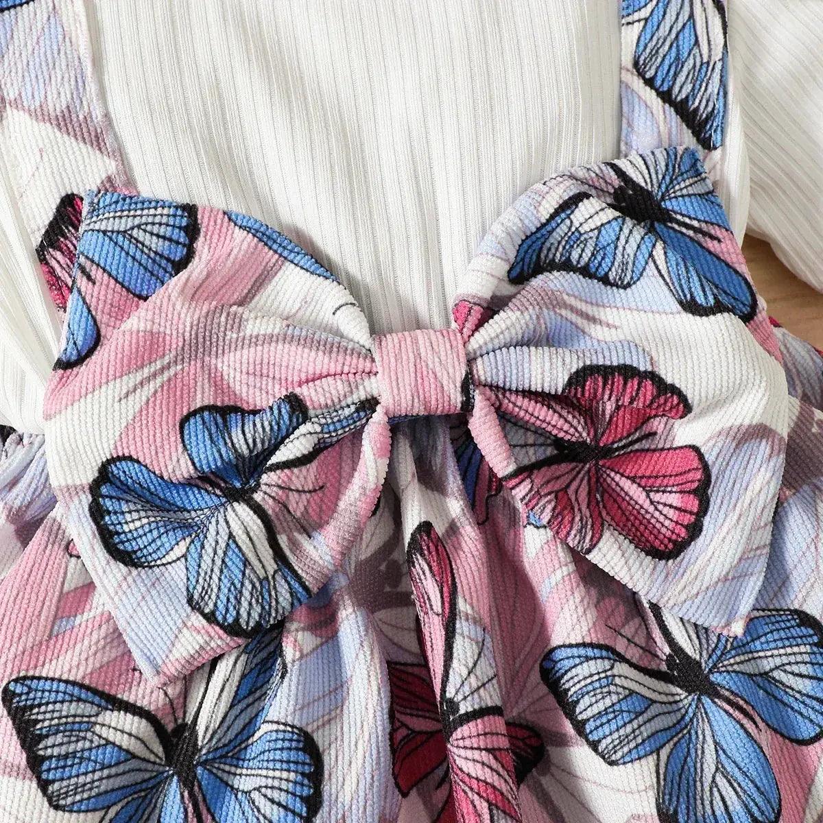  Baby Girl Summer Dress Butterfly Print Headband -  ToylandEU™