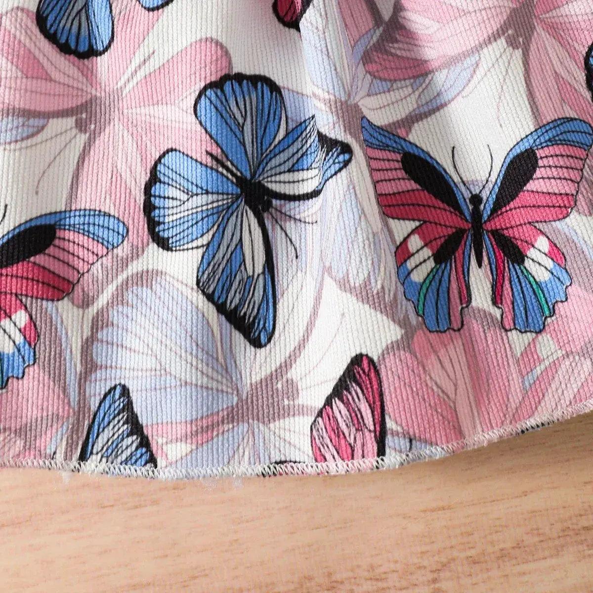  Baby Girl Summer Dress Butterfly Print Headband -  ToylandEU™