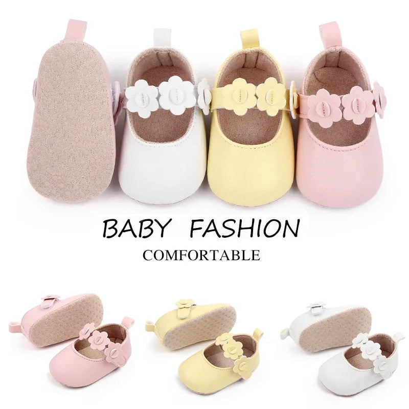 Baby Girls Waterproof Pu Leather First Walkers Shoes - ToylandEU