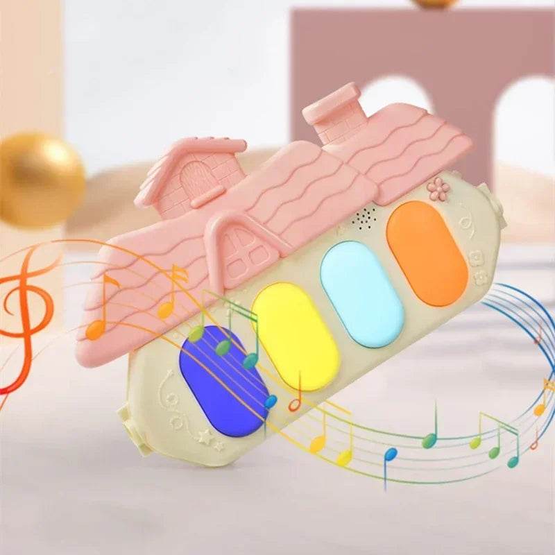 Baby Gym Puzzle Playmat with Music Rack and Flash Piano Keyboard Activity Carpet for Infants Ages 0 to 12 Months - ToylandEU