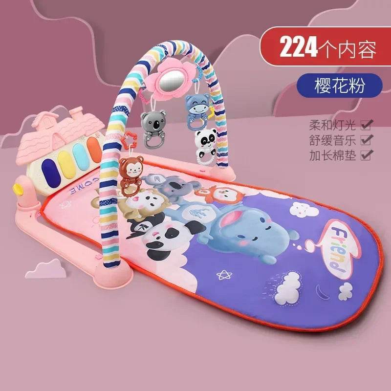 Baby Gym Puzzle Playmat with Music Rack and Flash Piano Keyboard Activity Carpet for Infants Ages 0 to 12 Months - ToylandEU