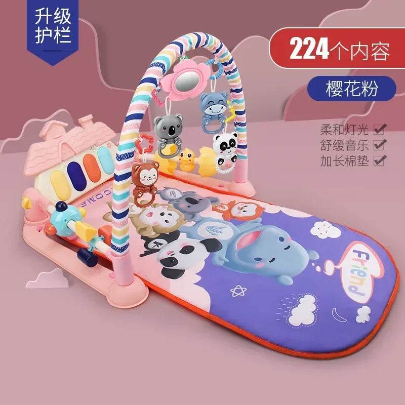 Baby Gym Puzzle Playmat with Music Rack and Flash Piano Keyboard Activity Carpet for Infants Ages 0 to 12 Months - ToylandEU