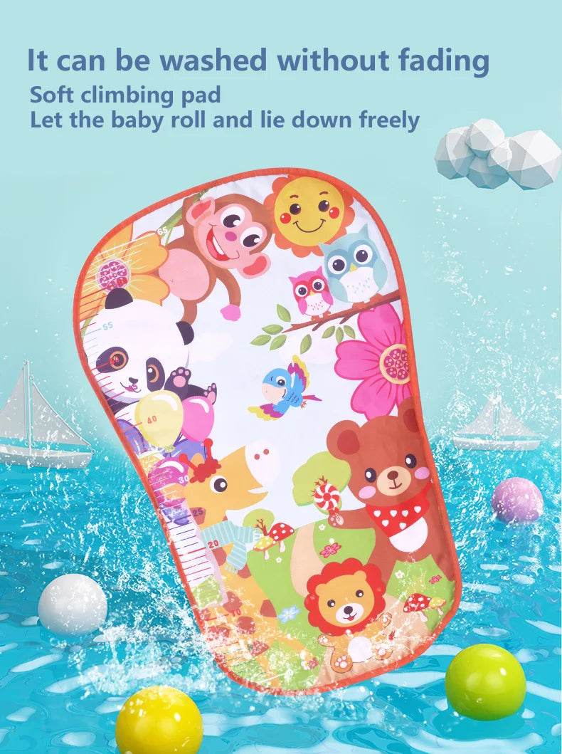 Baby Gyms & Playmats 5 In 1 Baby Gym Play Mat Non-Slip Tummy Time Mat with Colorful Toys and Music for 0-36 Months - ToylandEU