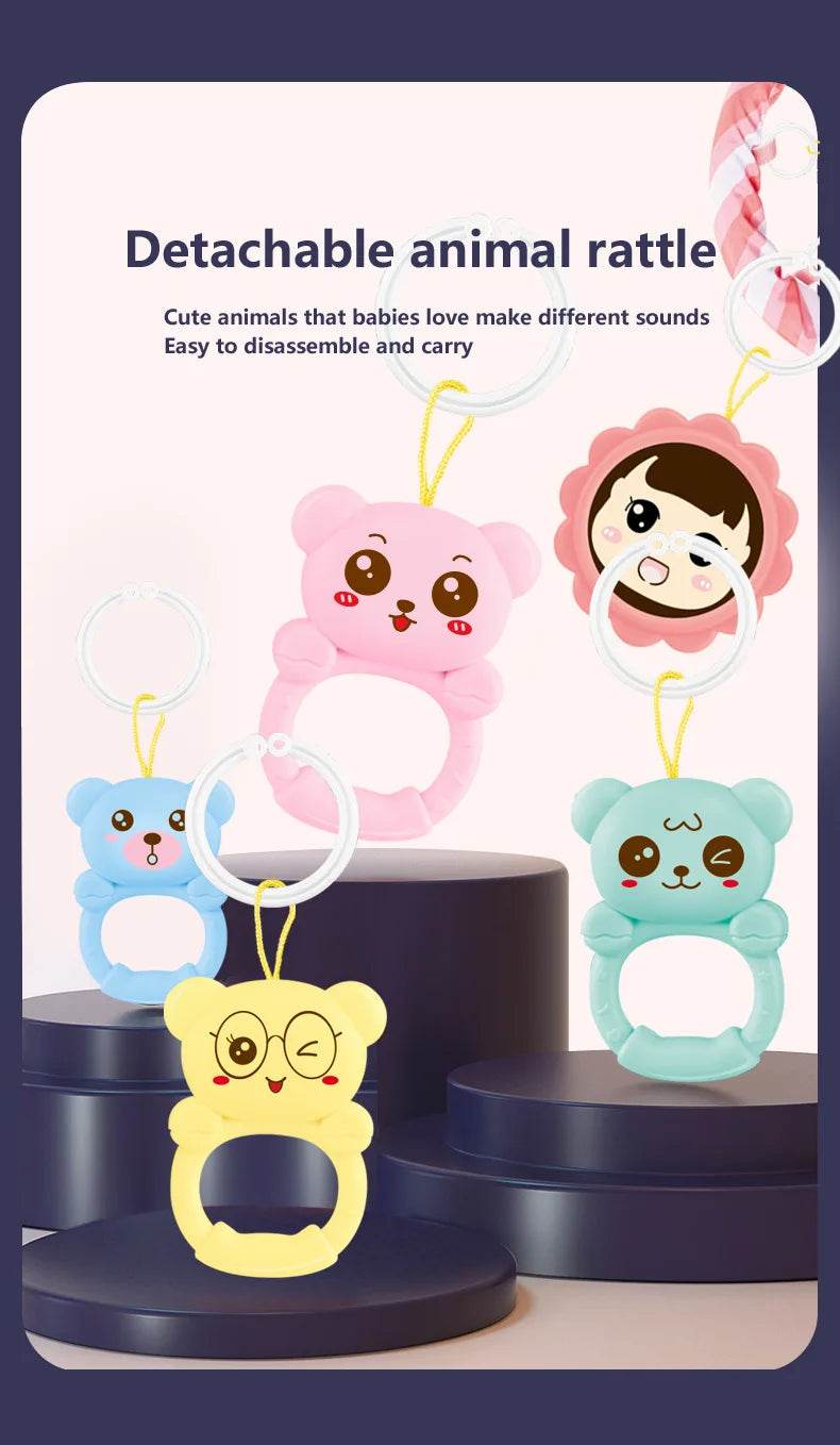 Baby Gyms & Playmats 5 In 1 Baby Gym Play Mat Non-Slip Tummy Time Mat with Colorful Toys and Music for 0-36 Months - ToylandEU