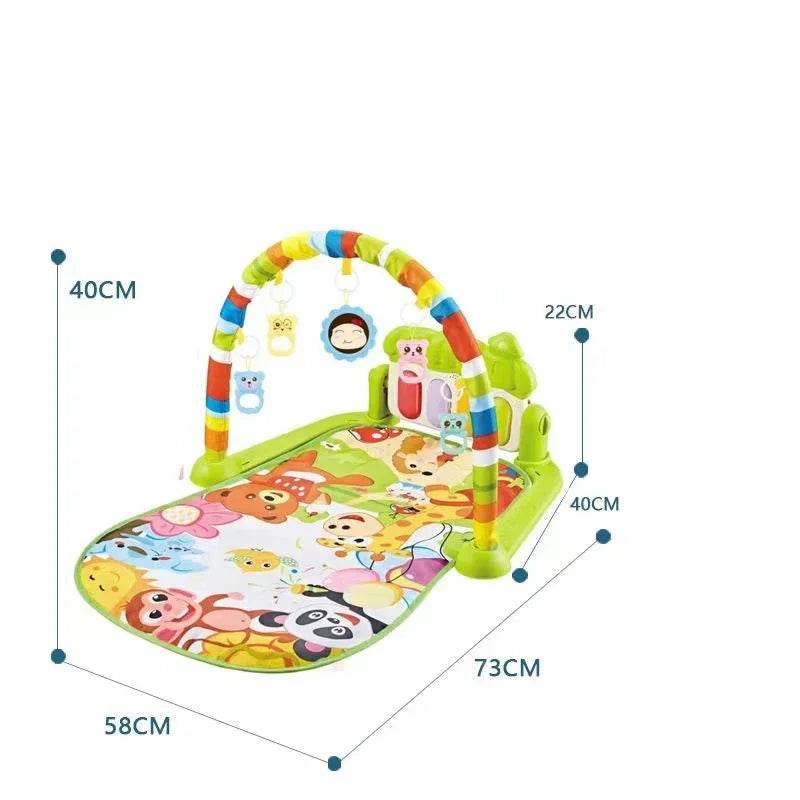Baby Gyms & Playmats 5 In 1 Baby Gym Play Mat Non-Slip Tummy Time Mat with Colorful Toys and Music for 0-36 Months - ToylandEU