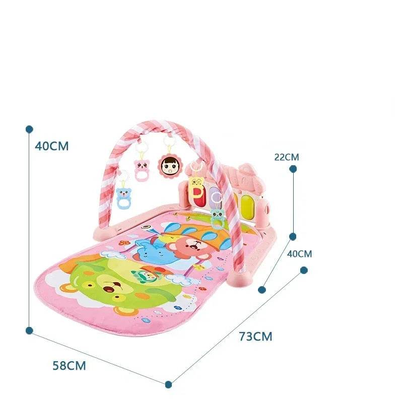Baby Gyms & Playmats 5 In 1 Baby Gym Play Mat Non-Slip Tummy Time Mat with Colorful Toys and Music for 0-36 Months - ToylandEU