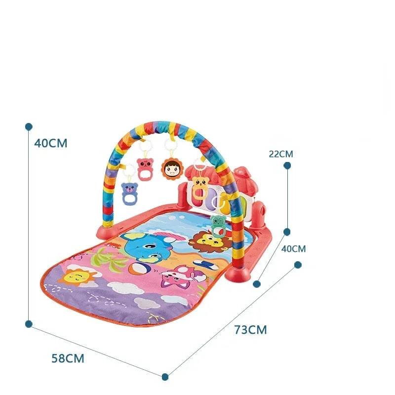 Baby Gyms & Playmats 5 In 1 Baby Gym Play Mat Non-Slip Tummy Time Mat with Colorful Toys and Music for 0-36 Months - ToylandEU