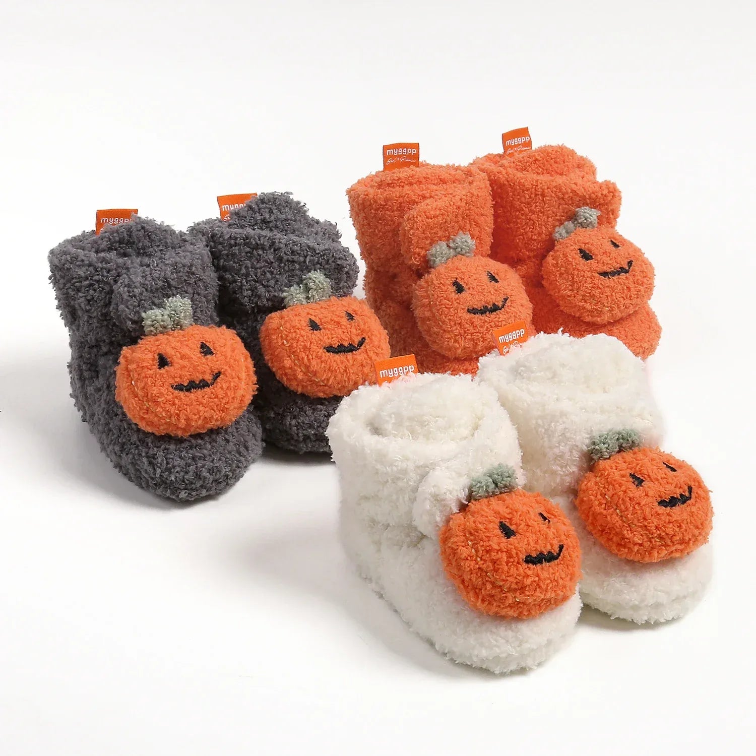 Baby Halloween Pumpkin Booties First Walkers Warm Winter Shoes - ToylandEU