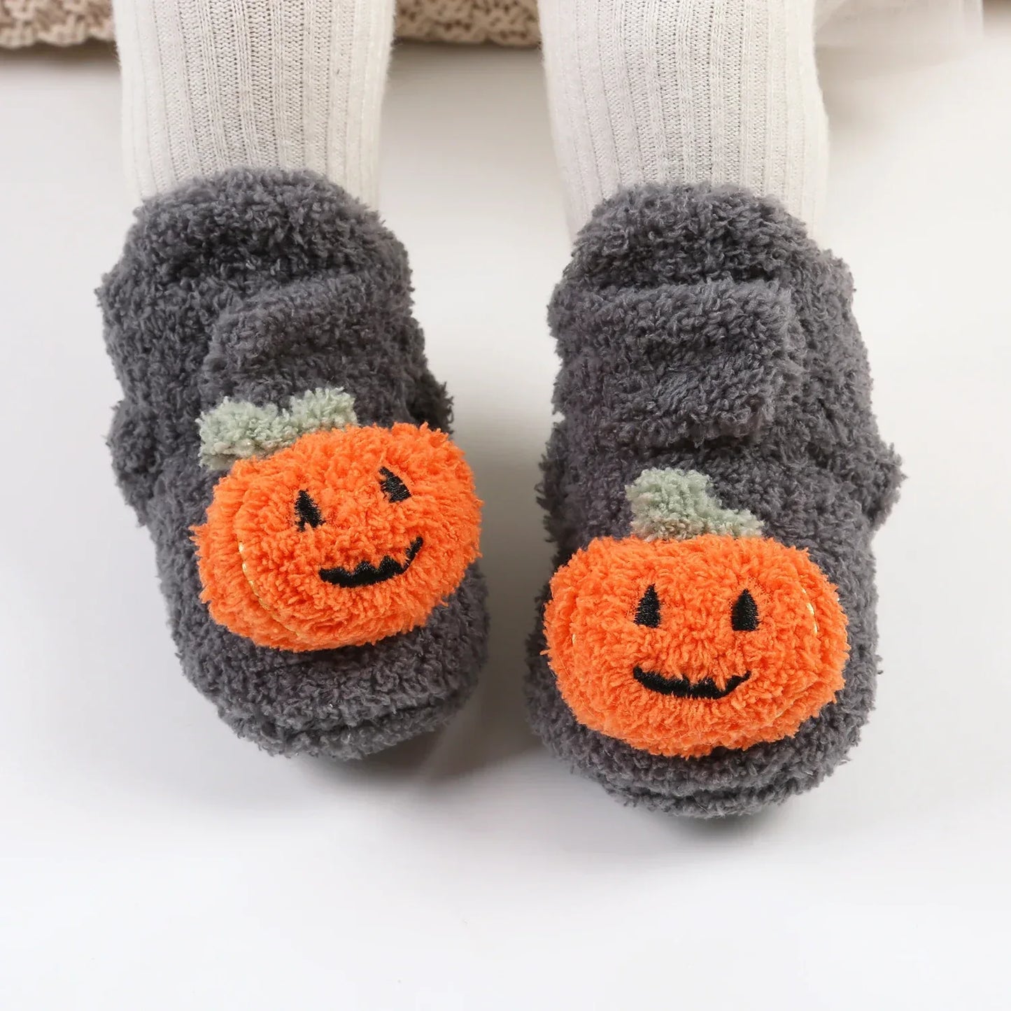 Baby Halloween Pumpkin Booties First Walkers Warm Winter Shoes - ToylandEU
