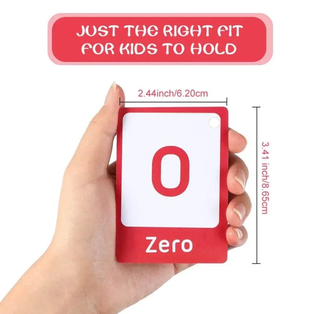 Baby Montessori Learn English Word Card Toddler Flashcards ABC Numbers Fruit Animal Body Educational Enlightenment Card for Kids - ToylandEU