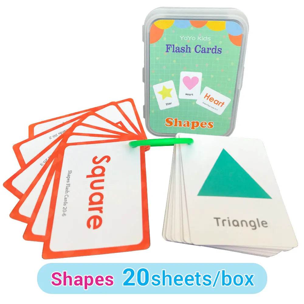 Baby Montessori Learn English Word Card Toddler Flashcards ABC Numbers Fruit Animal Body Educational Enlightenment Card for Kids - ToylandEU