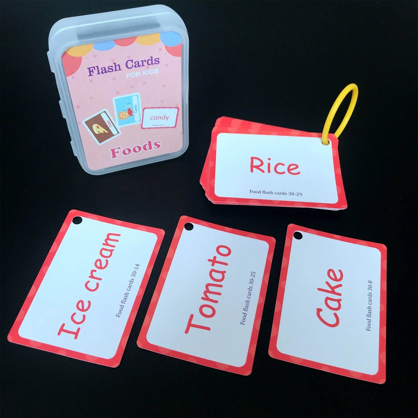 Baby Montessori Learn English Word Card Toddler Flashcards ABC Numbers Fruit Animal Body Educational Enlightenment Card for Kids - ToylandEU