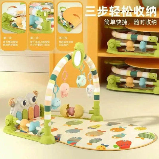  Baby Music Rack Play Mat Puzzle Carpet with Piano Keyboard Infant Playmat Gym Crawling Activity Rug Toys for 0-12 Months Gifts -  ToylandEU™